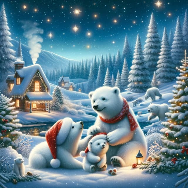 Christmass - Merry Christmass Bears Family